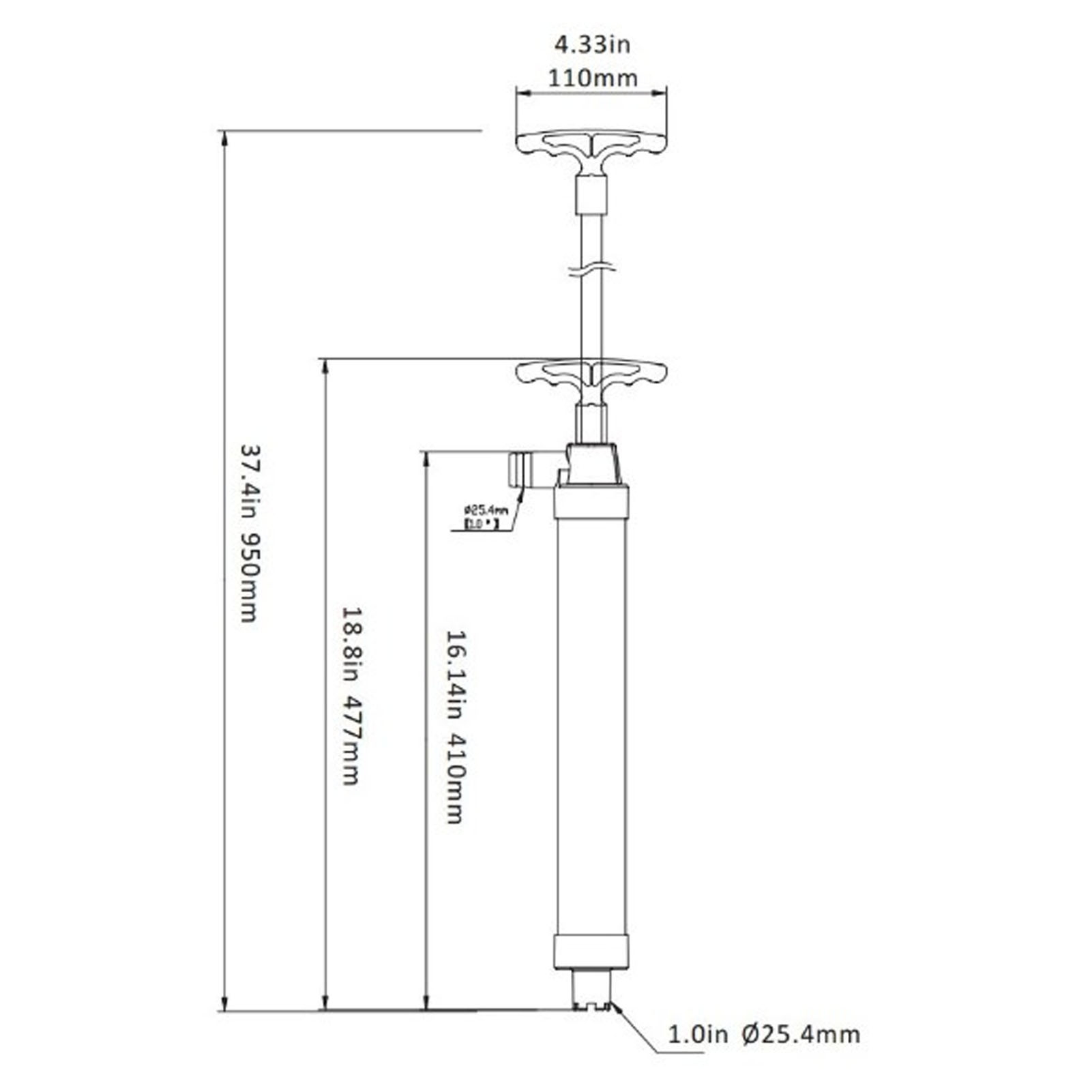 Manual Bilge Pump with Hose Portable Hand Water Pump for Yachts Fishing Boats Kayaks Speedboats