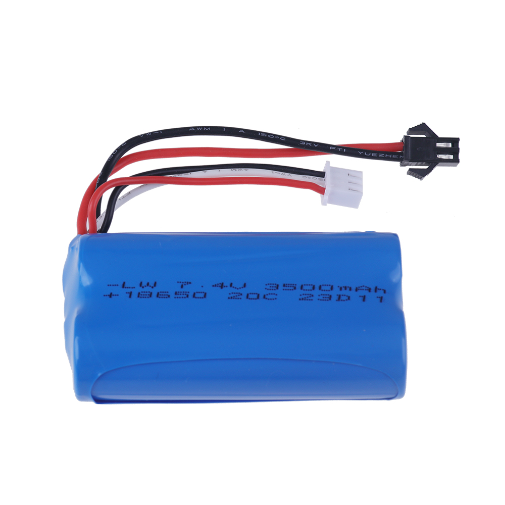 7,4 V 1500/2200/3000/ 3500 mAh JST/T/SM enchufe 18650 2S batería de iones de litio para Wltoys 12423 10428 12429 12401 12402A piezas de repuesto de coche teledirigido: Azul oscuro
