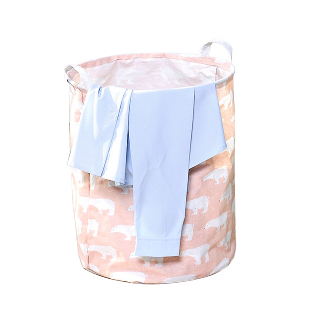 Cesta de ropa sucia de lino y algodón plegable, bolsa de almacenamiento de juguetes funda cartuchera