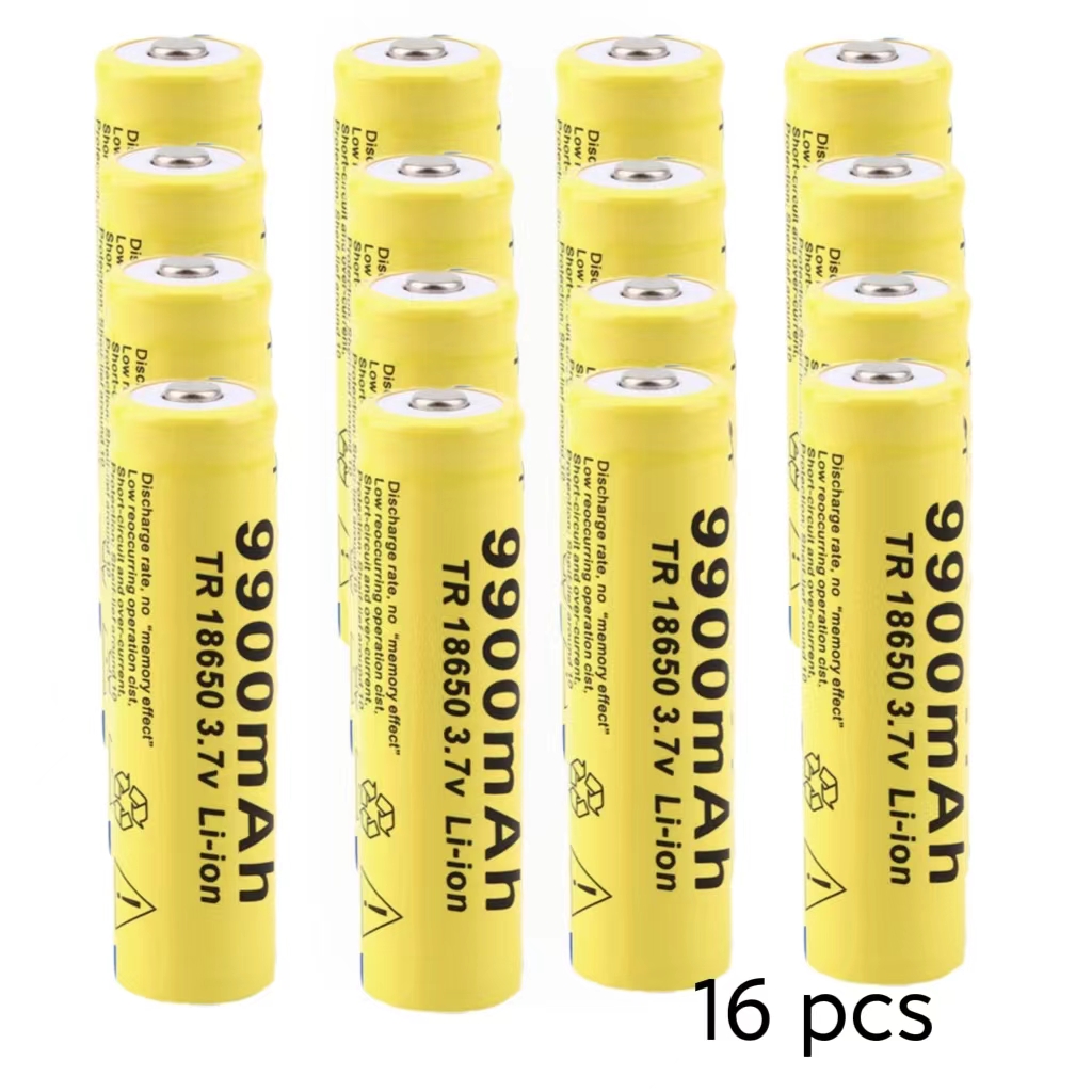 18650 3.7V 9900mAh Rechargeable Battery For Flashlight Torch headlamp Li-ion Rechargeable Battery Pack: green