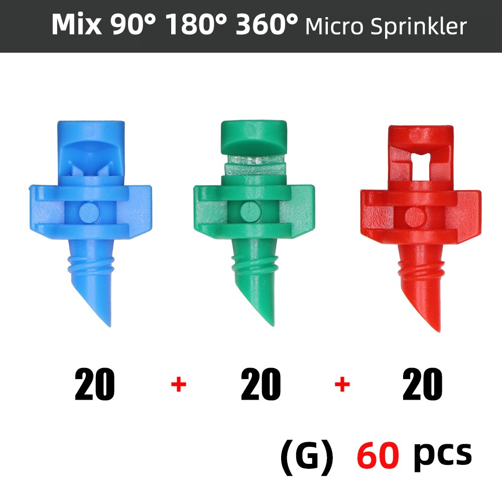 20-100pcs 90/180/360 Degree Refraction Nozzle Threaded Connection Sprinkler Garden Agricultural Irrigation Plant Spray Nozzles: green