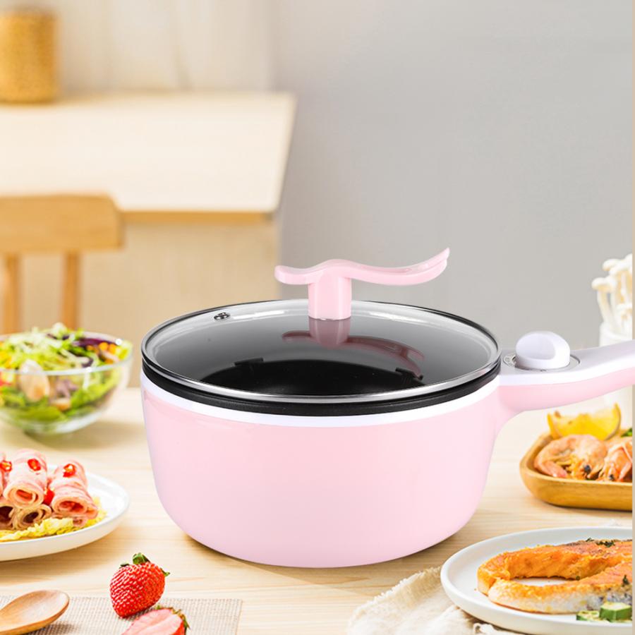 Electric Pot Multifunctional Double Layer Electric Heating Steaming Boiling Frying Cooker Pot EU Plug 220V Kitchen Cooking Pan