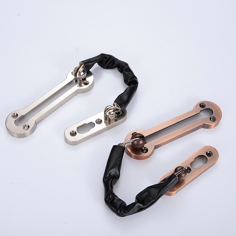 Pernos de puerta de acero inoxidable, Perno deslizante de seguridad para habitación de Hotel y Casa, cerradura de cadena, Perno de puerta de tono protector, 1 ud.