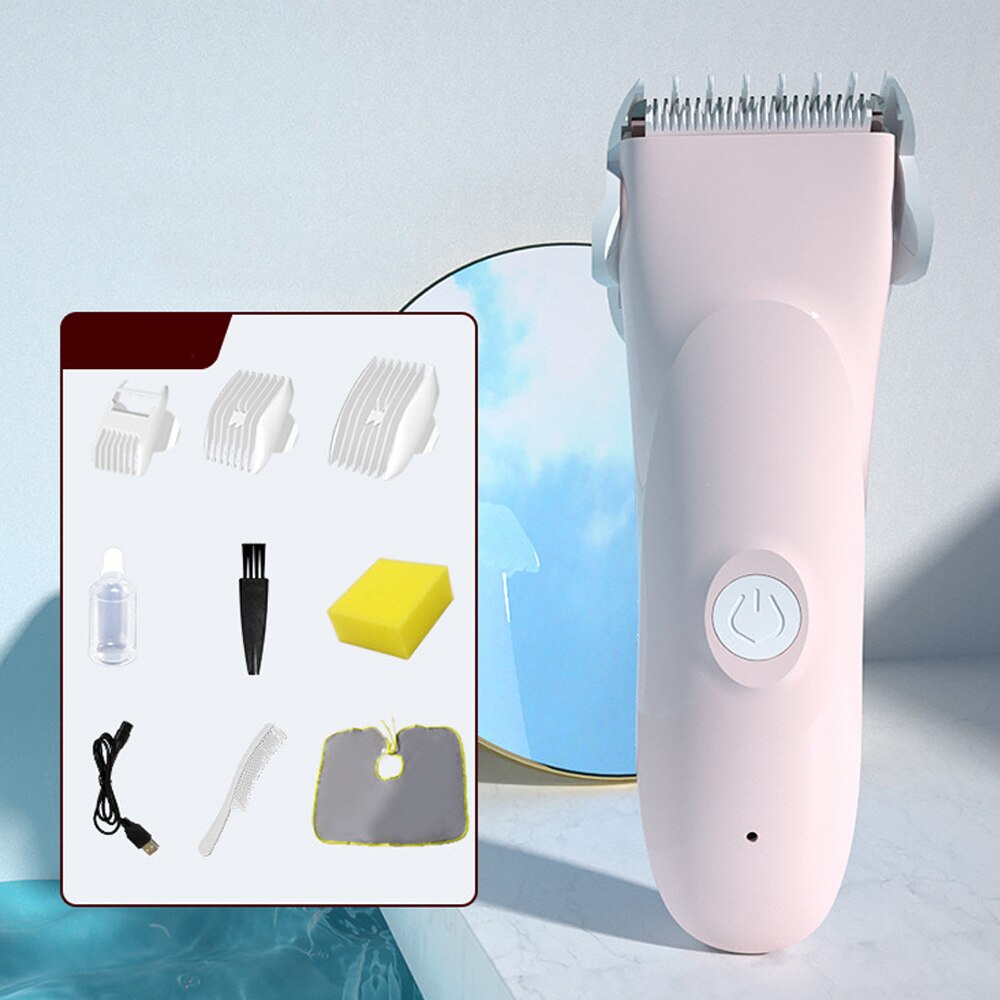 2022 Electric Baby Hair Clipper Quiet Hair Trimmer IPX7 Waterproof Cordless Haircut Kit with Haircut Cape Cleaning Brush