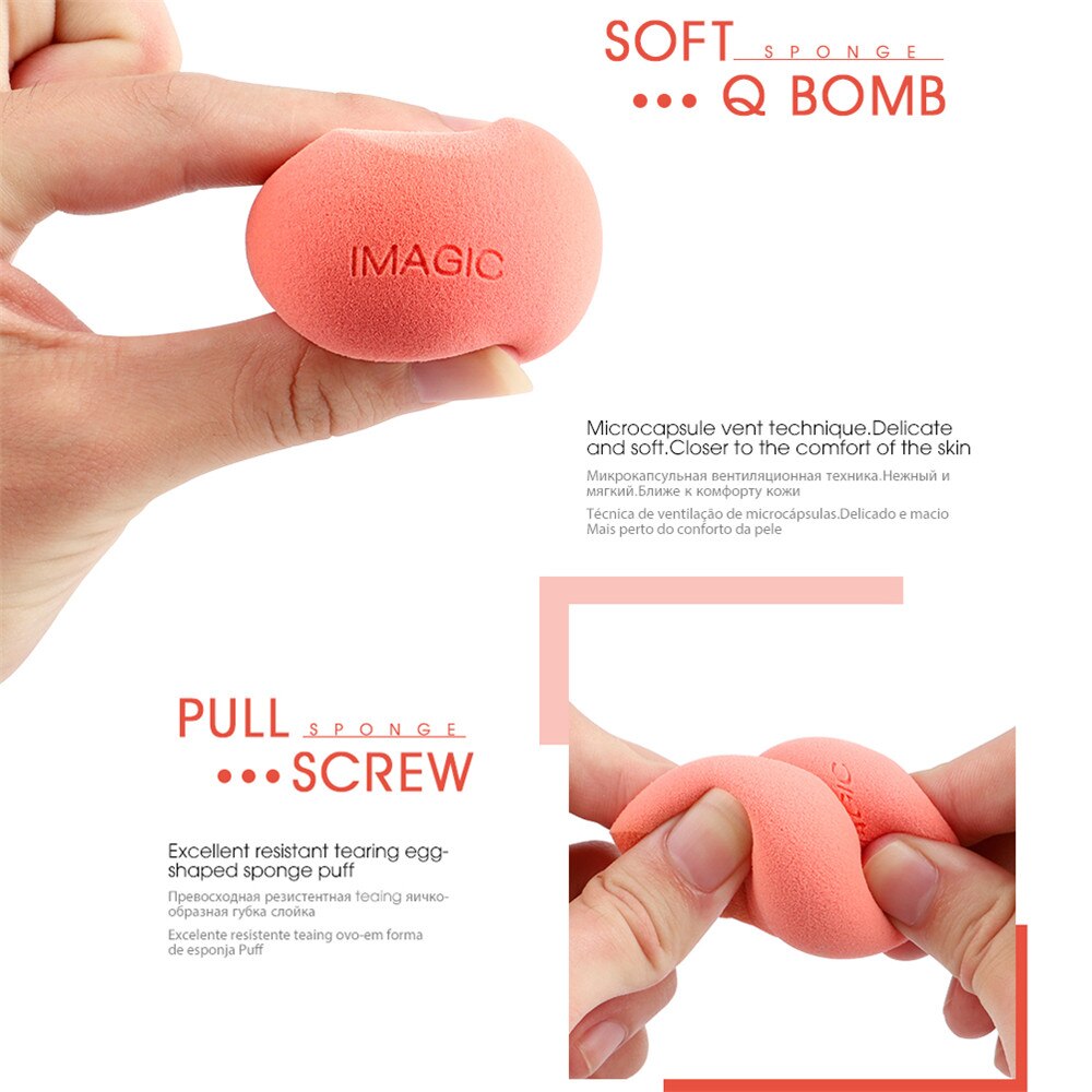 Smooth Wet &amp; Dry Dual Use Cosmetic Puff Foundation Blender Makeup Sponge Powder Puff Women Beauty Tool