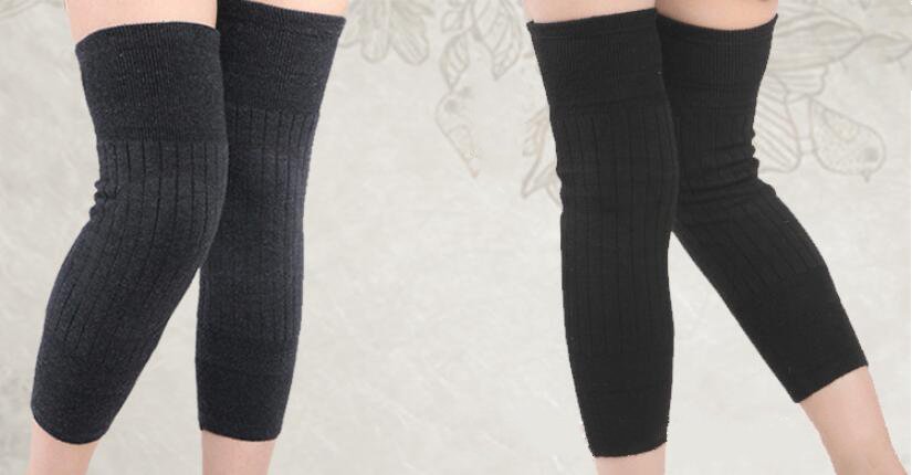 Ett par unisex vinter varmt kne dobbeltlags vindtett knebeskyttelse ull høst vinter lett pustende kneskål