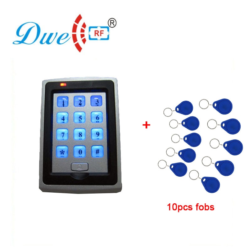 Dwe cc rf-toegangscontrole rfid-lezer met kort bereik en weigand 26/34- bits toetsenbord met achtergrondverlichting