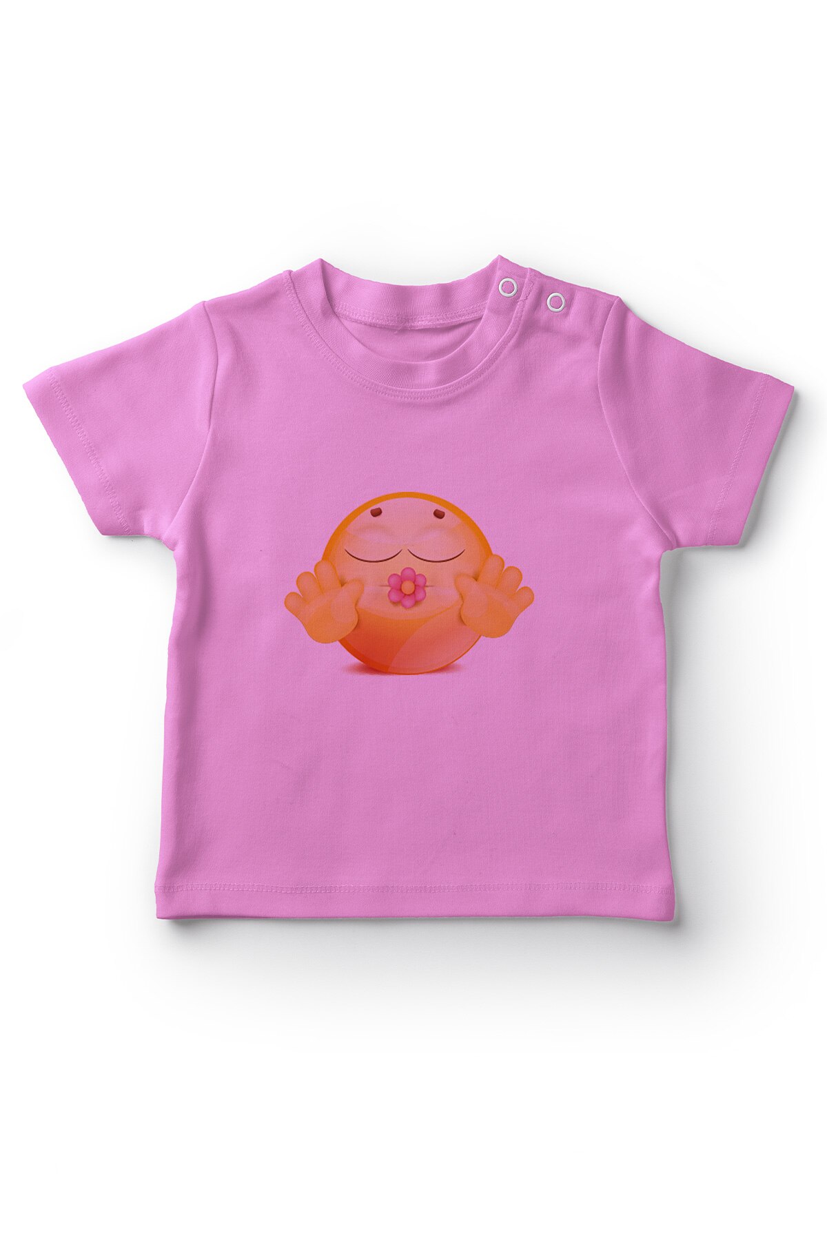 Angemiel Baby Leuke Emoji Meisje Baby T-shirt Roze
