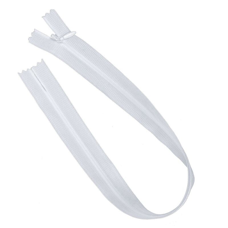 Cremallera oculta Invisible de nailon 16 Uds. Negro y 14 pulgadas (blanco) largo 40cm Modelo 3