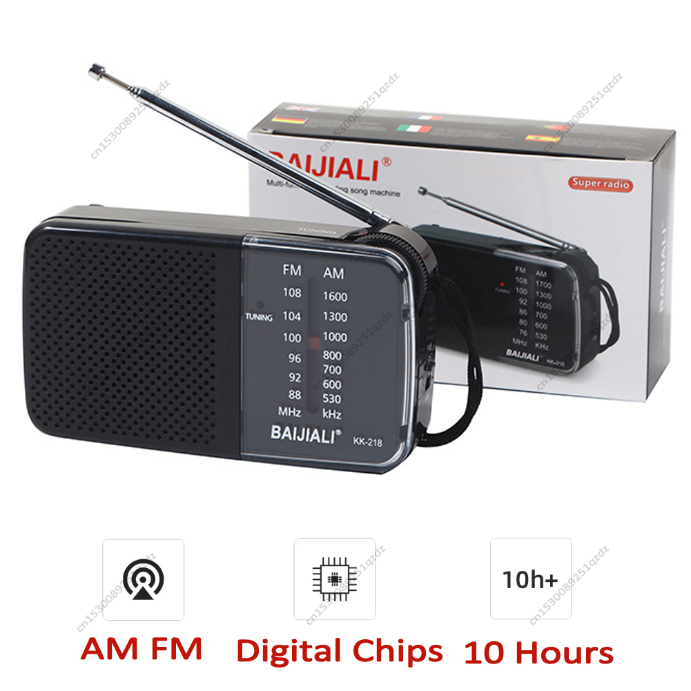 Mini Rádio Portátil Digital Portátil, AM, FM, Leitor MP3, Stonego, Suprimentos de Dispositivos, Rádio de Onda Completa para Pilhas AA