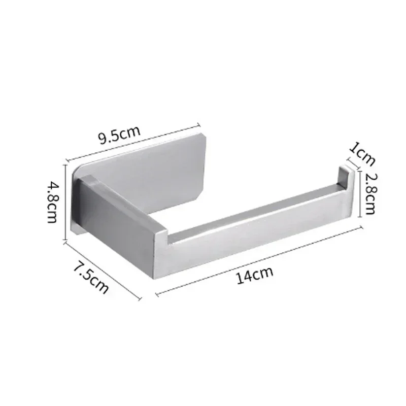 1pc toiletrulleholdere i rustfrit stål, selvklæbende, sort finish, nem installation, ingen skrue: Gul