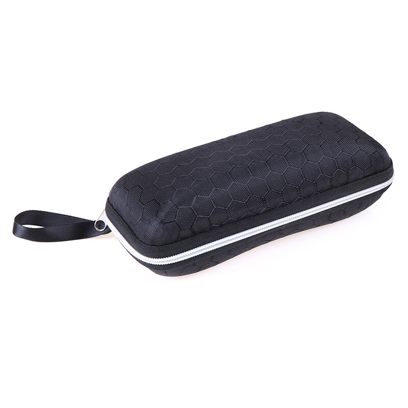 Brille etuier cover solbrille etui til kvinder brilleæske med lanyard lynlås brille etui til mænd: Sort