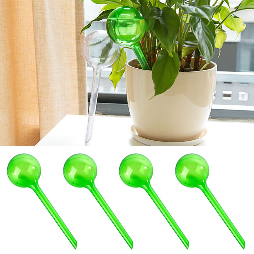 Bombillas de PVC autoriego automático para plantas, bola, Globos de agua, alimentador de riego, 4 Uds., novedad: green