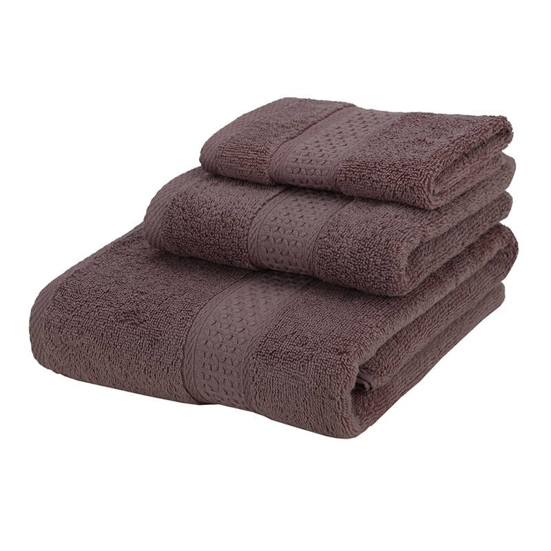 Conjunto de 3 uds. De toallas de baño de algodón suave para adultos, toalla absorbente de felpa de lujo, Sábana de baño playa rostro, toallas básicas para mujer JWYYJ43: coffee