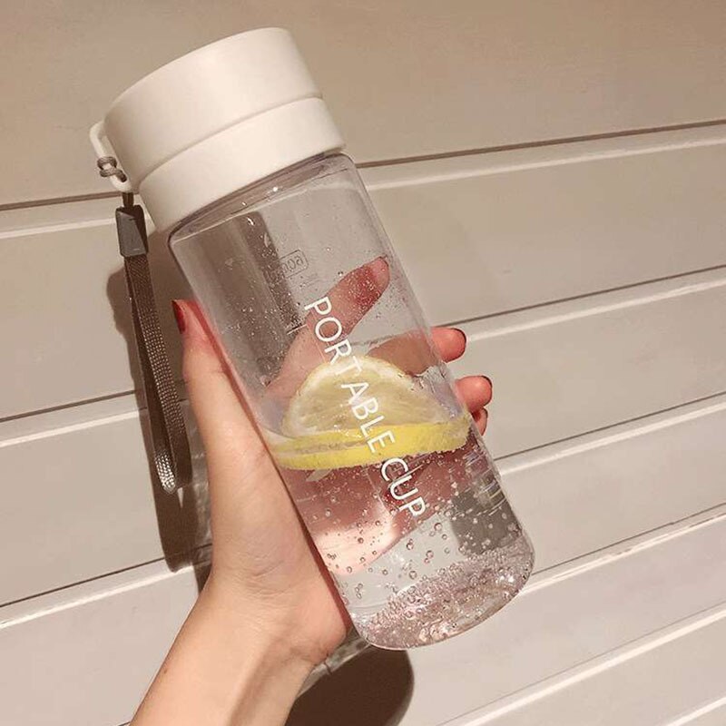 Botella de plástico para deportes acuáticos, 800ml, cuerda portátil, para niños, para beber al aire libre, a prueba de fugas, para escalada
