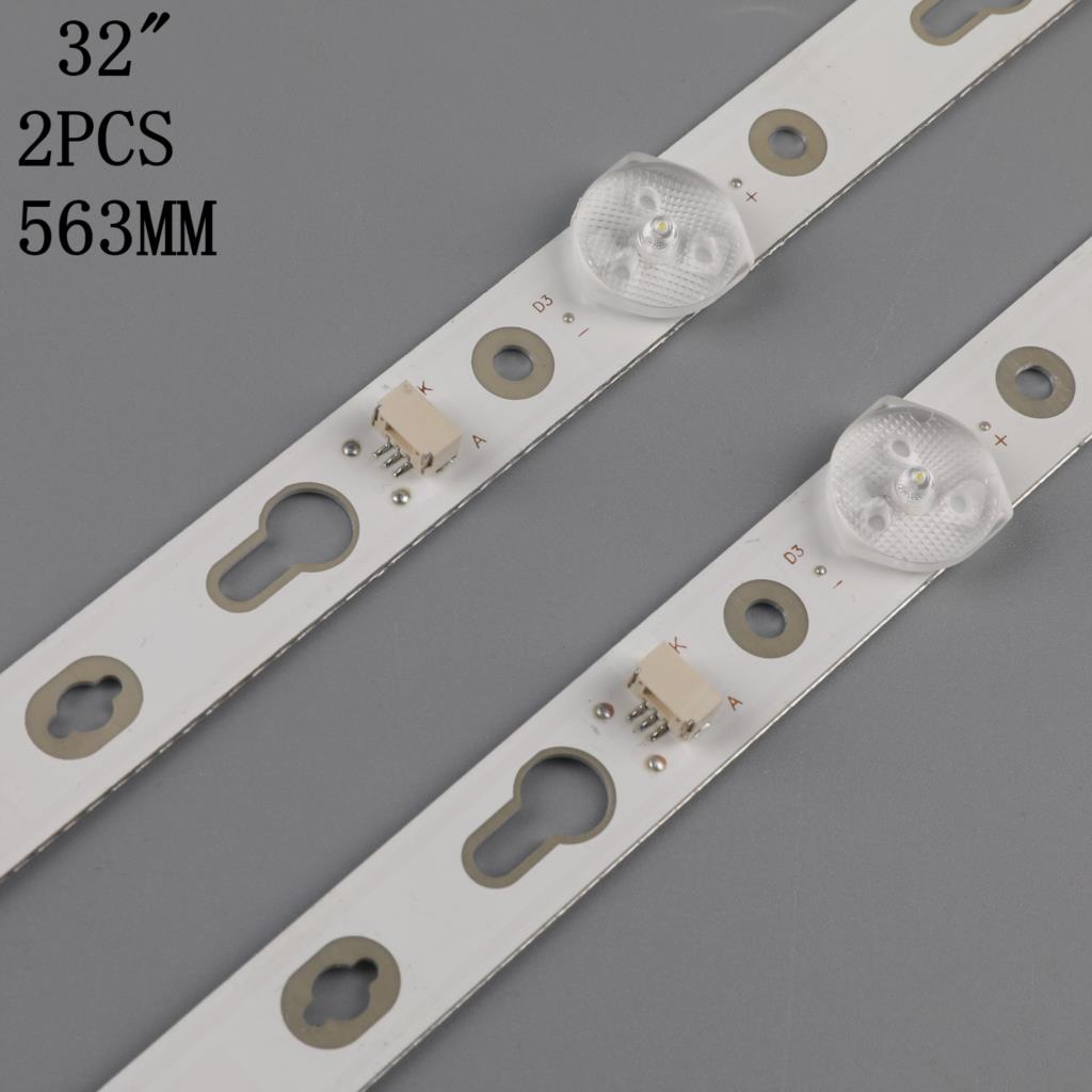 2pcs 563MM LED Strip 5 lamp for MI 32" TV LCD L32M5-AZ TCL32D05-ZC22AG-11 LVW320CSDX 4C-LB320T-DSA 6v TC32L72A-V01