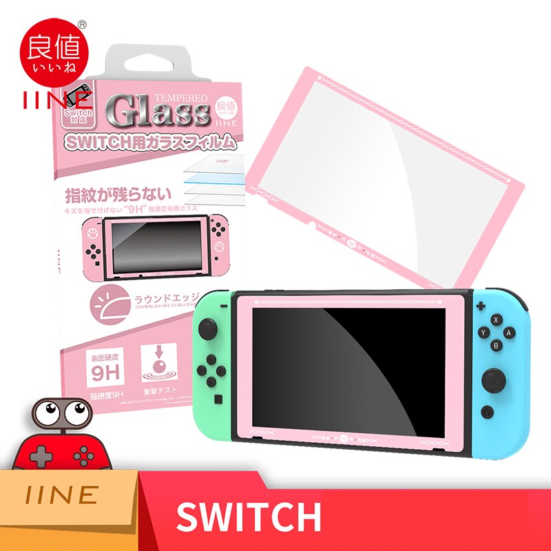 Nintend Schakelaar Spel Thema Gehard Glas Screen Protector Film Guard Schakelaar Ns Screen Protector Voor Nintendos Schakelaar Accessoires: Pink