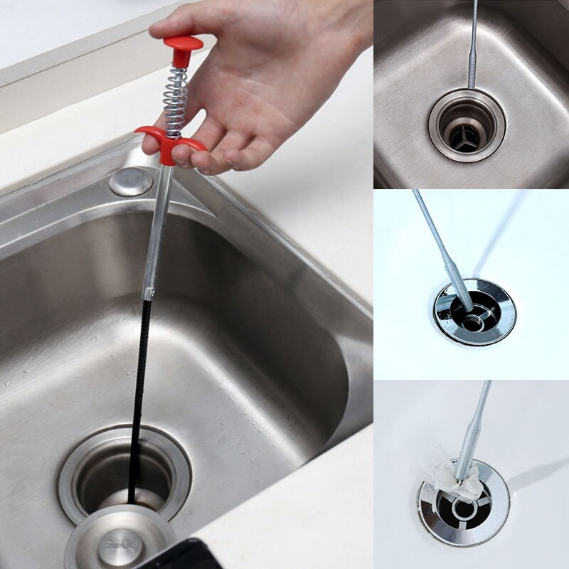 60 Cm Riool Borstel Thuis Buigbare Sink Tub Wc Bagger Pijp Snake Borstel Gereedschap Creatieve Badkamer Keuken Accessoires