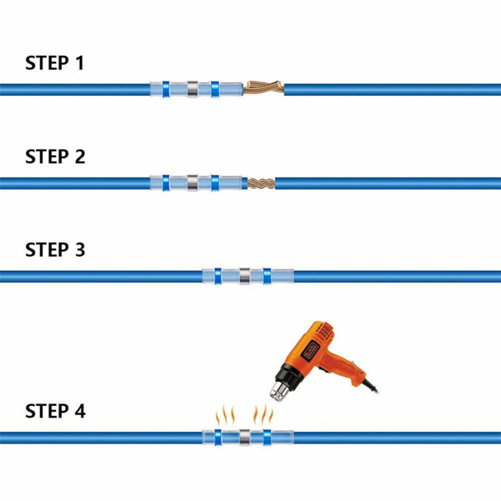 Terminal Connector Mouldings 300 pcs Solder Seal Heat Shrink Kit