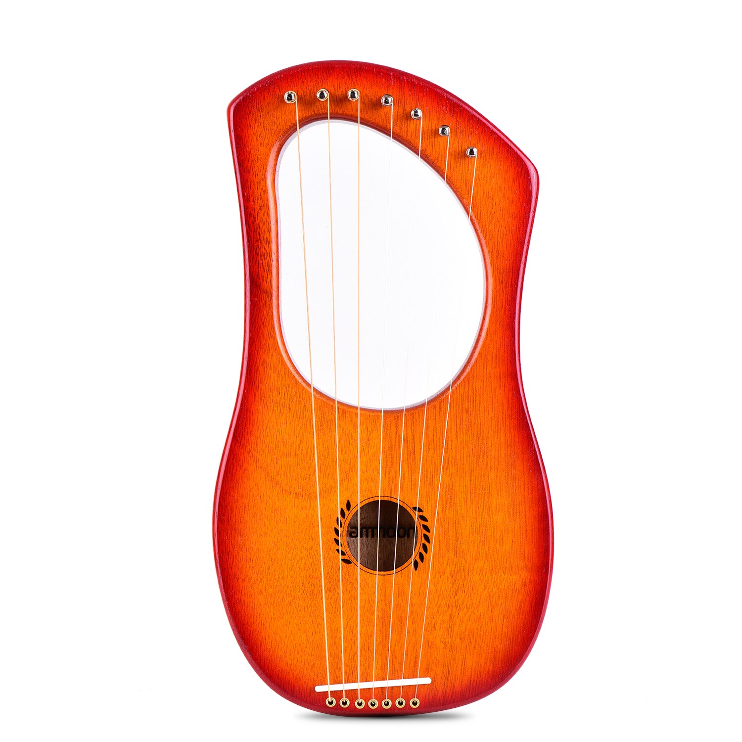 Ammoon 7- -strengs lyrharpe i gammel stil lyrer okoume træstrengeinstrument med bærepose/ ekstra strygesæt/ tuningnøgle