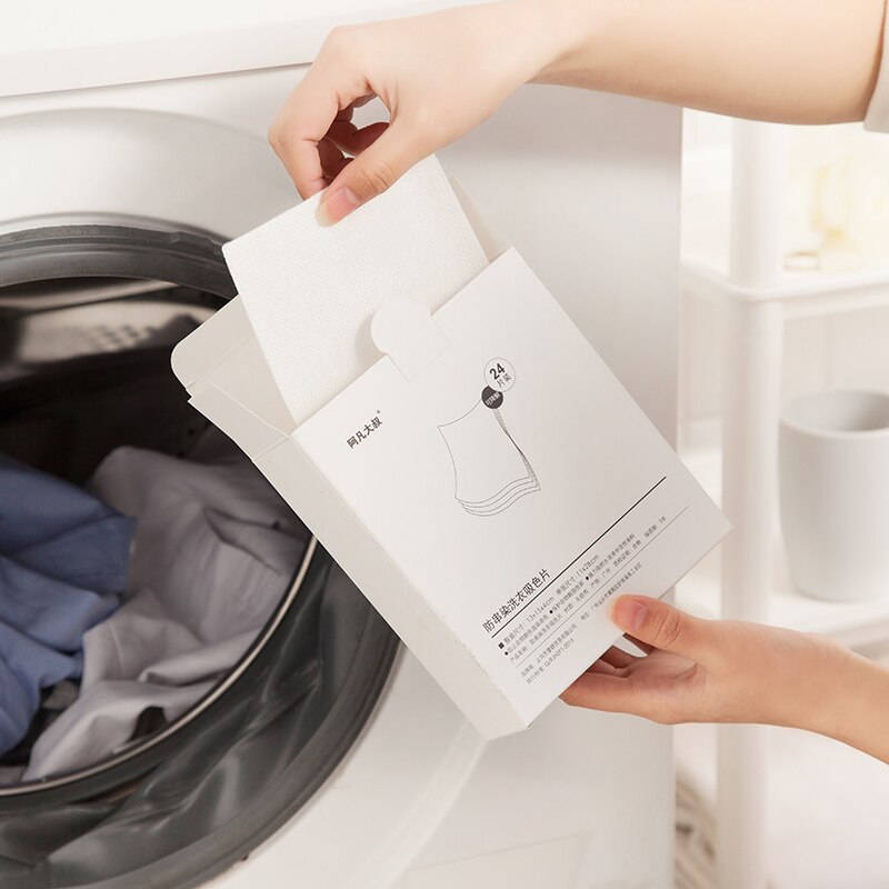 Hushållstvätt anti-dye färg film anti-fläckar tvätt lakan tvätt papper tvättmaskin kläder färg trasa sanitet