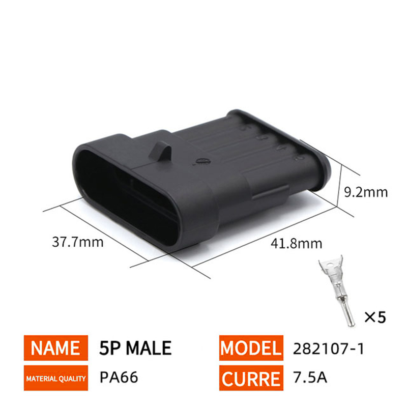 20/50/100Sets 1/2/3/4/5/6 Pin Way AMP Tyco Super Sealed Automotive Wire Connector Electrical Male Female Plug Terminals for Cars