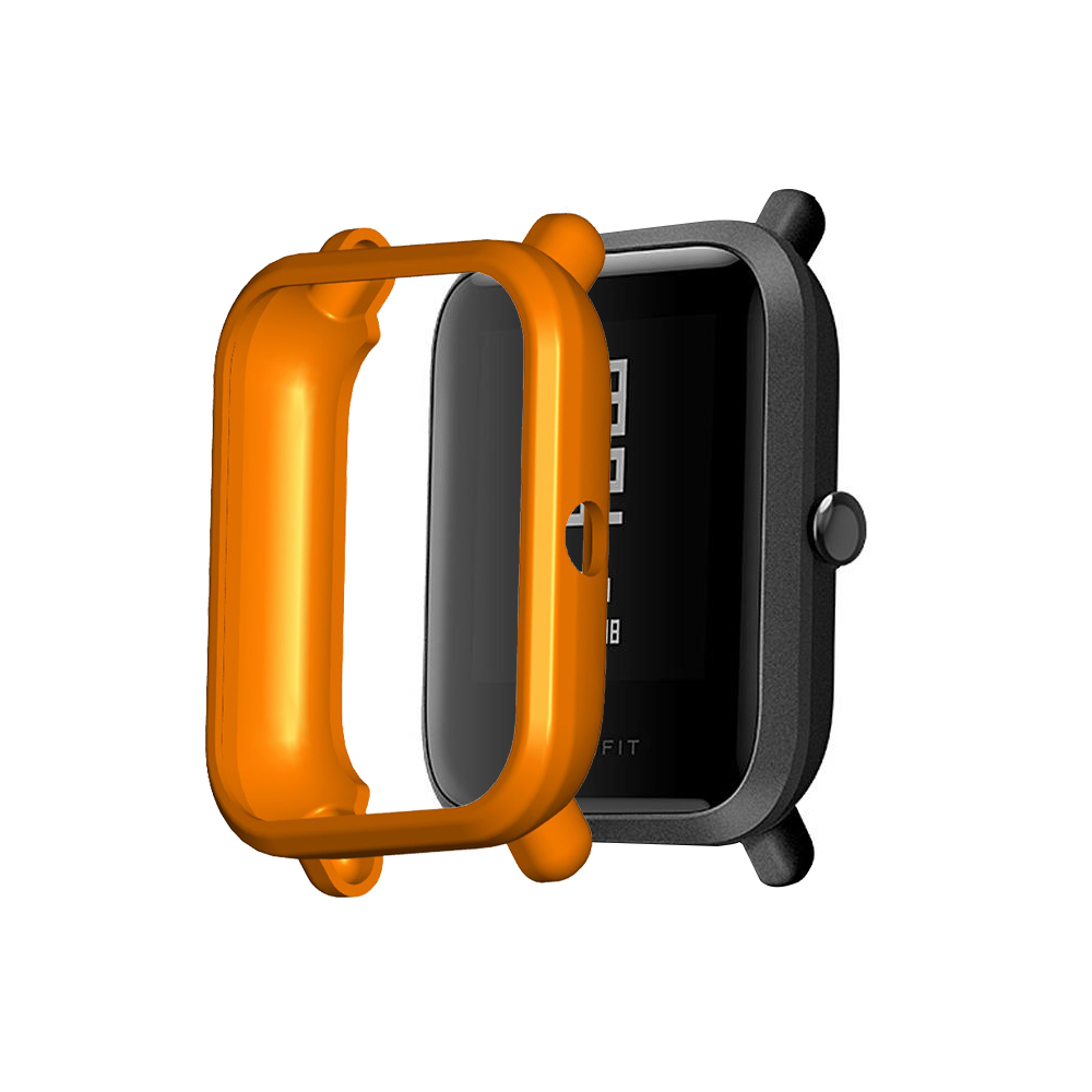 Funda protectora FIFATA de TPU para Xiaomi Huami Amazfit Bip S/Bip, funda a prueba de golpes para relojes inteligentes Amazfit Bip Lite 1S / 2: Naranja / For Amazfit Bip S