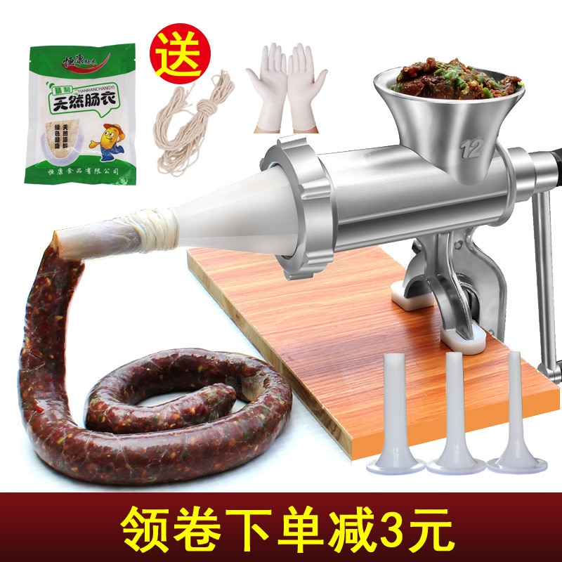 Professionelle Chinesische Wurst Hersteller Werkzeuge Maschine Wurst Füllstoff Manuelle Kleine Wurst Maschine Fleischwolf Küche Küchenmaschine