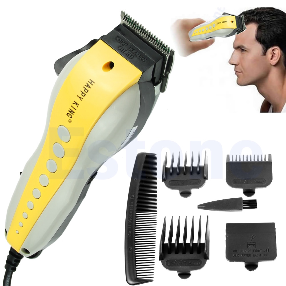 Proff komplett hårklippesett i rustfritt jern klippemaskiner trimmer barbermaskin elektrisk hårklipper til menn