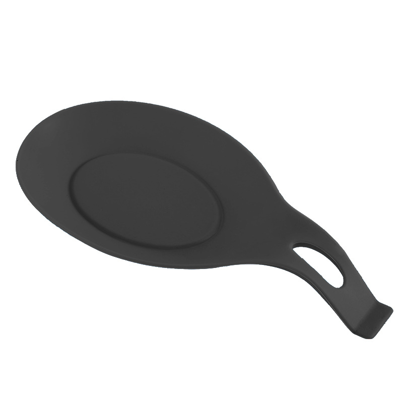 Silicone Spoon Shelf Insulation Heat Resistant Spoon Tray Holder Drink Glass Coaster Tray Spoon Pad Kitchen Accessories: grey