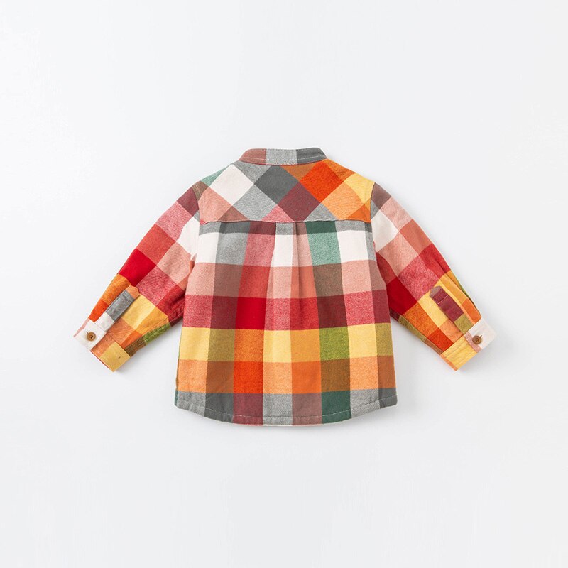 DB20230-K Dave Bella Winter 18M-11Y Mode Baby Jongens Plaid Shirts Baby Peuter Tops Kinderen Kleding