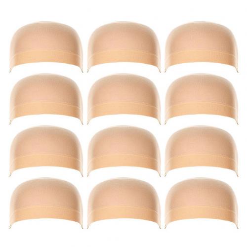Capuchon de perruque universel pour femmes et hommes, accessoire de coiffure, à haute élasticité, compatible avec la peau, 2 à 12 pièces: Skin Color 6 Box