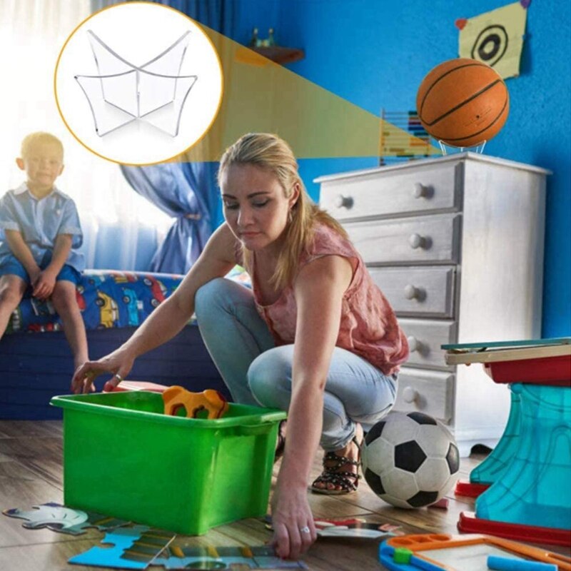 4 PCS Acrylic Football Display Stand, Ball Stand Basketball Football Soccer Rugby Plastic Display Holder Plinth