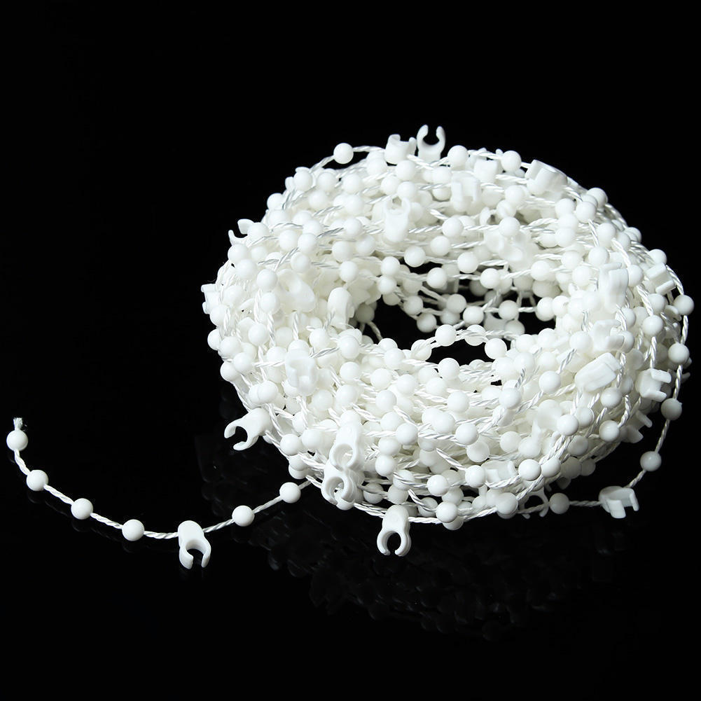 10m st vita rullgardiner i plast pärlor pärlkedja 3.5 " 89mm för rumsfönster