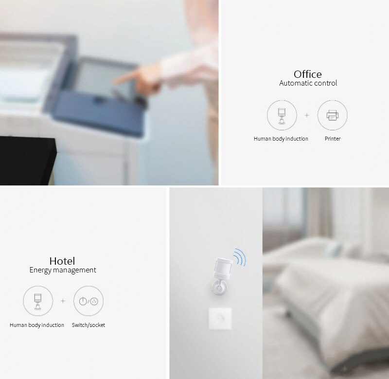 Wireless Wifi PIR Motion Sensor Smart Human Body Movement Detect Real-time Alarm App Control Work With Tuya ZigBee3.0 Gateway