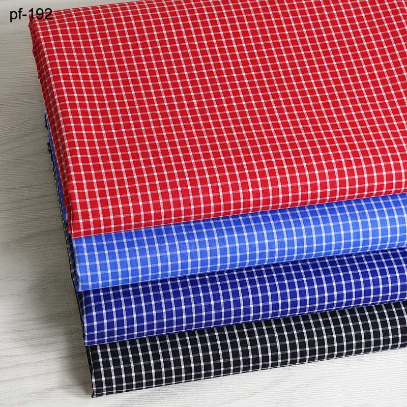 cotton-nylon coloured plaid garment shirt fabric Scottish plaid fabric