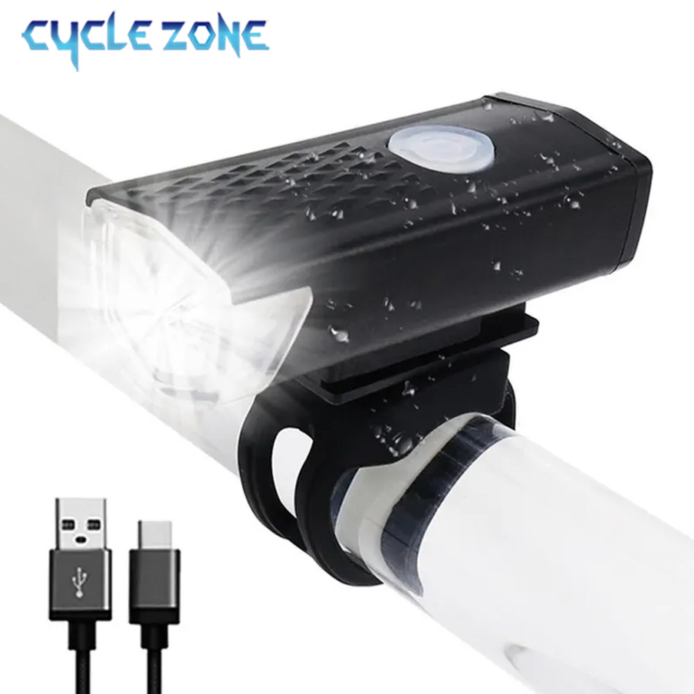 Cykelforlygter usb led genopladelig mtb vandtæt mountainbike forlygte cykellygte advarselslampe cykeltilbehør
