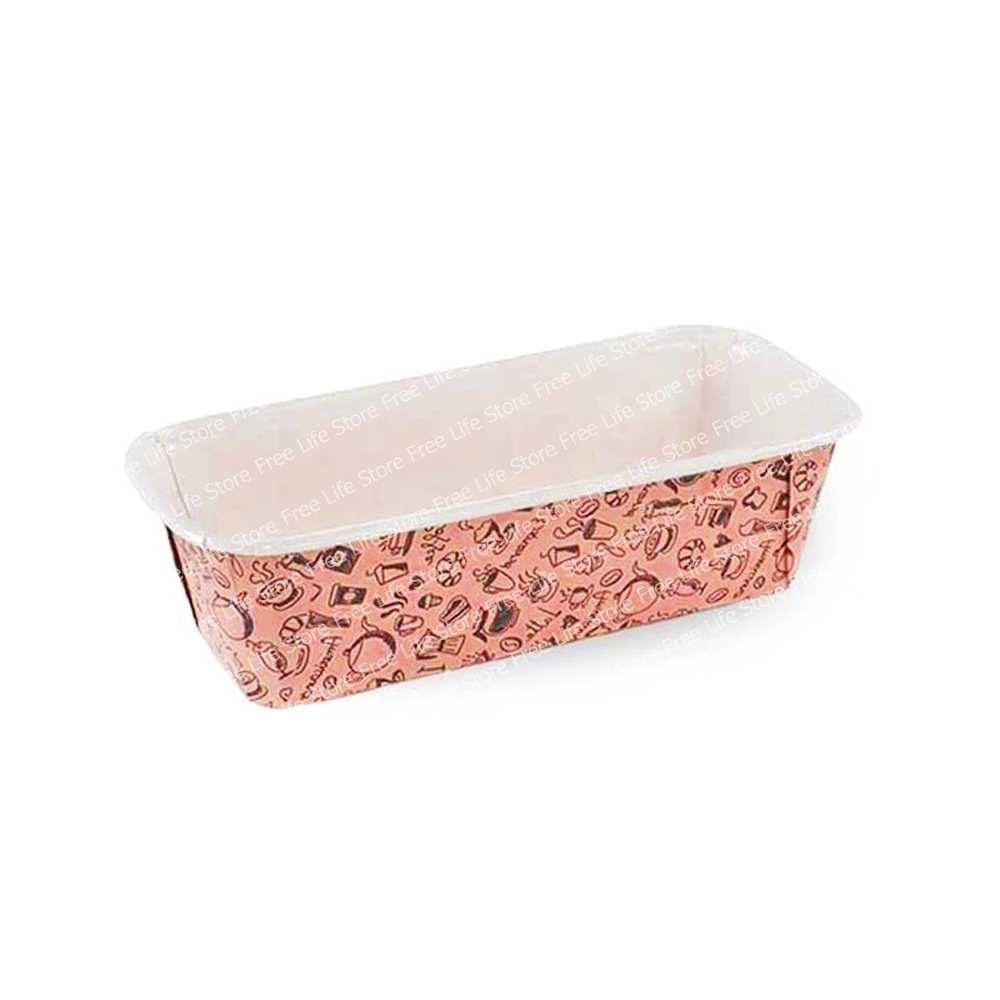 50pcs Paper Loaf Pan Disposable Bread Baking Mold Microwave Oven Freezer Safe Bakery Pastry Rectangle Pans Kitchen Accessories: SKY BLUE
