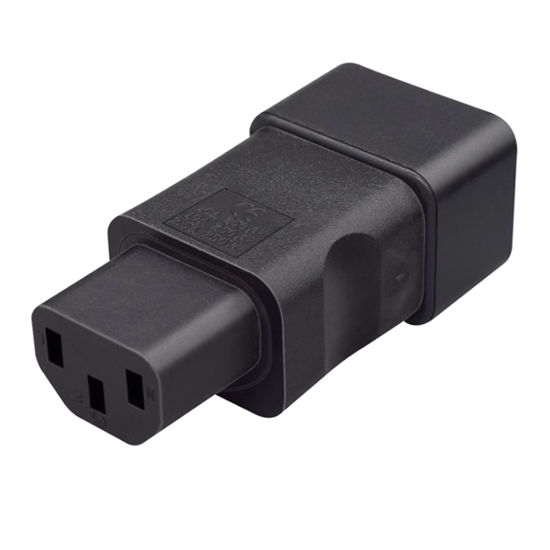 1PCS Black IEC 320 C14 to C20 power adapter plug C19 to C13 AC Plug convert adapter male to female plug socket converter