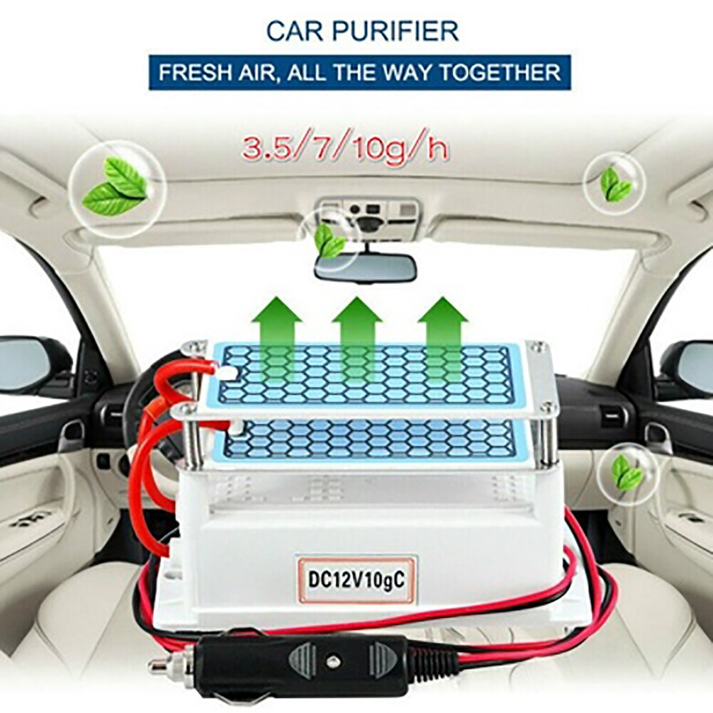 Universal Ozone Generator DC12V 10g Car 10000mg Air Purifier Freshener Deodorant For Car Accessories Odor Removal Equipment