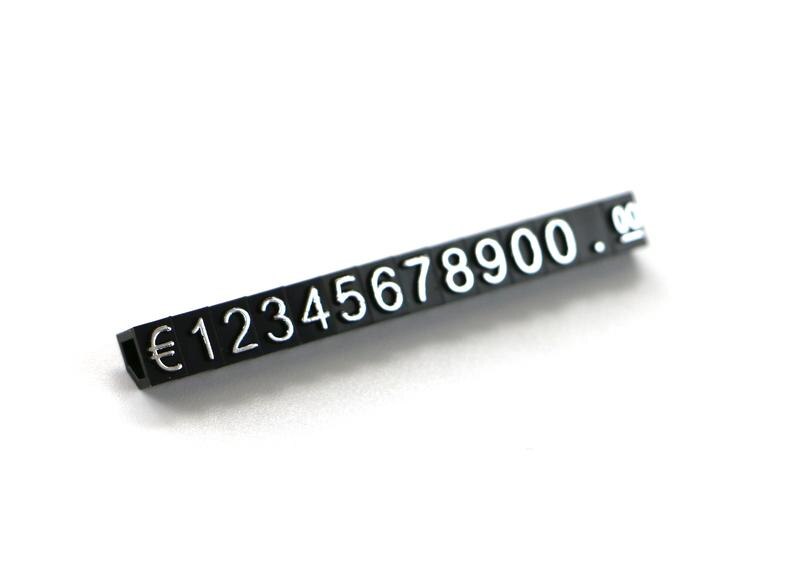 Reloj anillo joyería precio cubo visualización joyería Etiqueta de precios Euro Precio cubos número dólar GBP Kit joyería Etiqueta de precios soporte de mesa: Silvery Euro