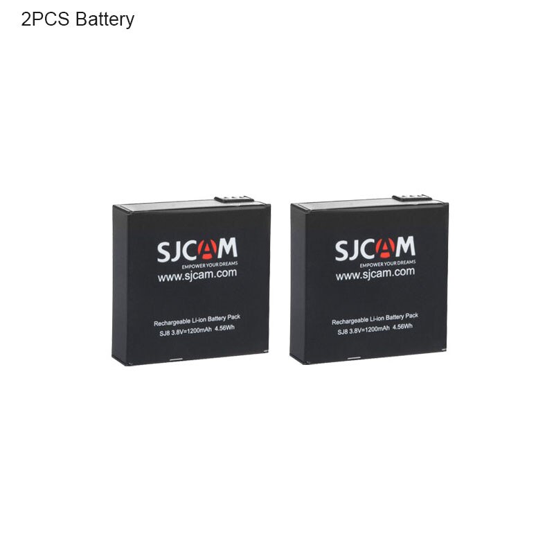 SJCAM SJ8 Batteria - 1200mAh Li-Ion Ricaricabile per SJCAM SJ8 PRO/PLUS/AIR Action Cam: 2 pz Batteria
