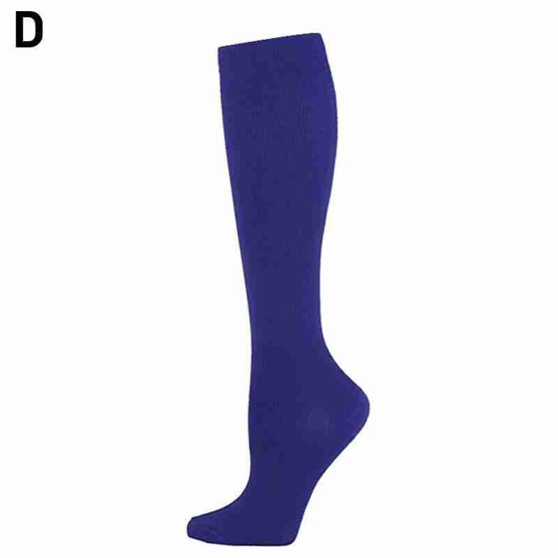 Chaussettes à Compression pour soulager les varices, bas de Compression pour les genoux, unisexe, couleur, cuisses hautes, chaussettes longues en Nylon,: D / S