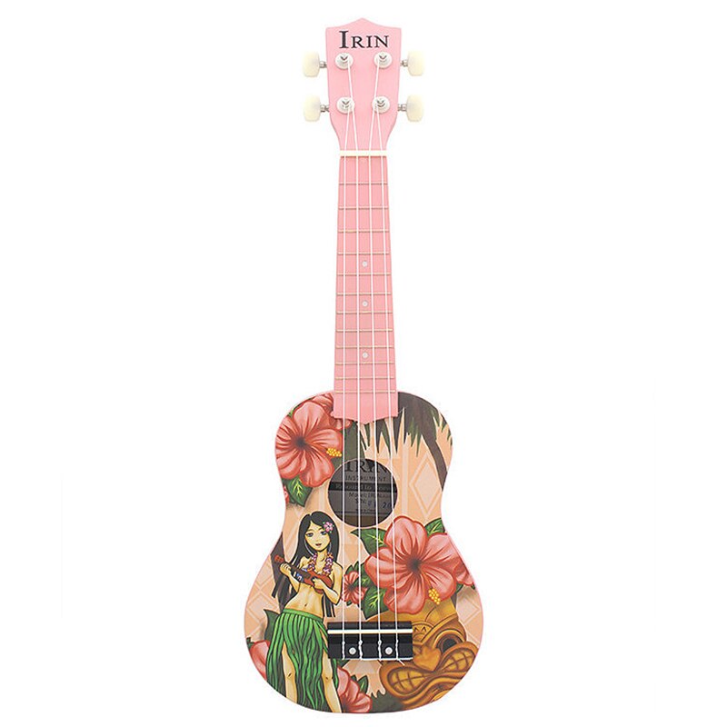 Irin 21 inch roze sopraan ukelele ukelele gitaar 4 snaren akoestische hawaiiaanse gitaar muziekinstrumenten voor meisjes beginners