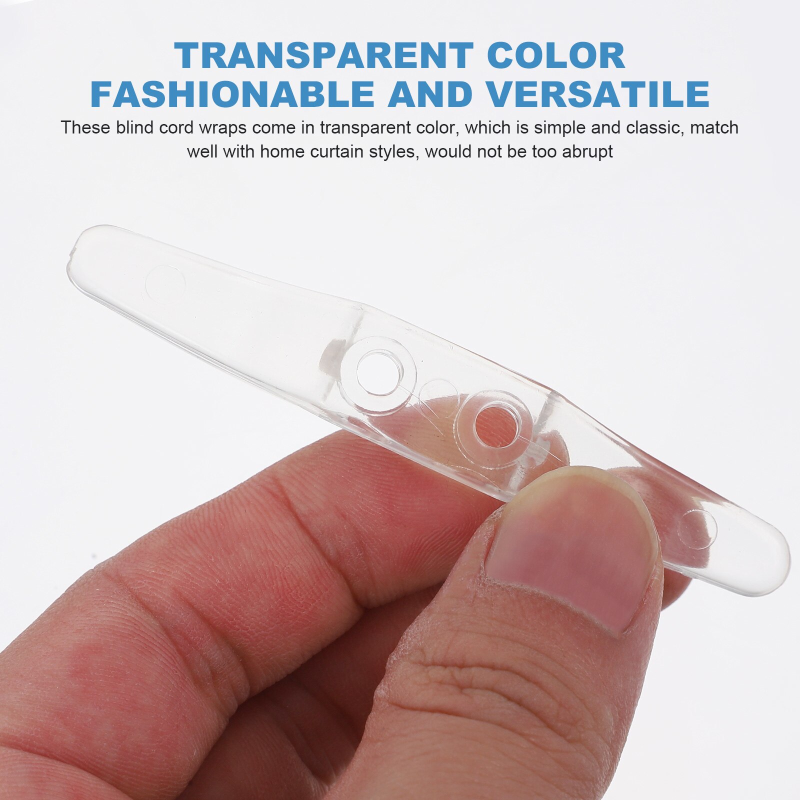 10pcs Window Blind Rope Cleat Transparent Plastic Child Safety Cord Wraps