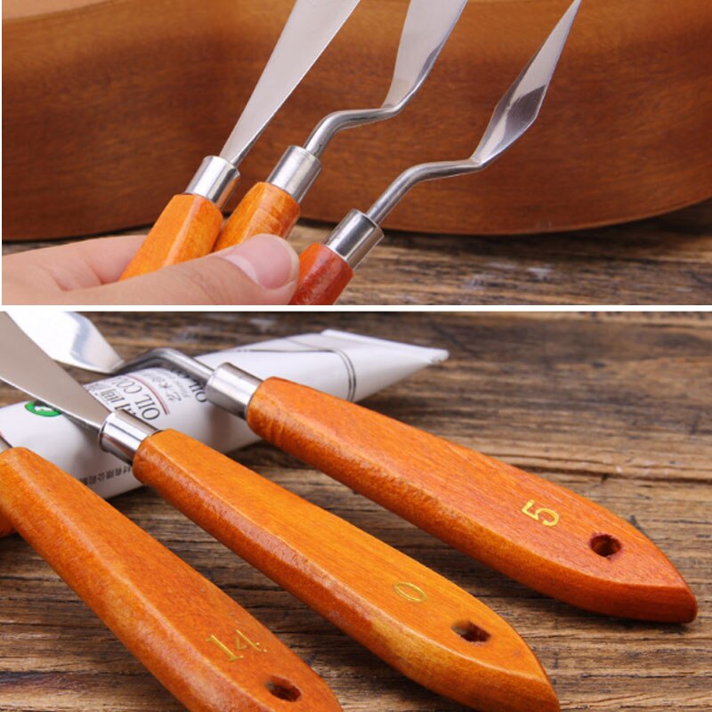 3pcs/Set Oil Painting Scrapers Metal Spatula Art Craft Calligraphy Palette Spatulas Perfect Artist Paint Accessories