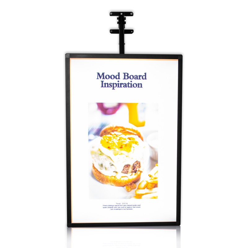 magnetic menu board display light box illuminated restaurants