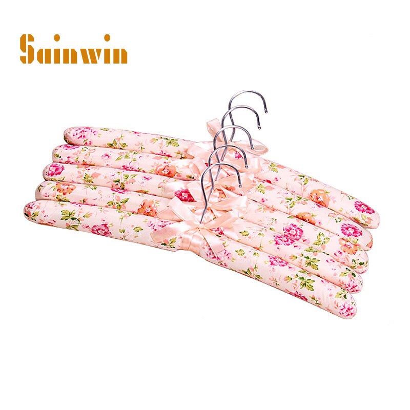 Sainwin-cintre en tissu polyester 10 pièces/lot 38cm | Porte-vêtements en éponge, cintres antidérapants pour vêtements, cintres de placards