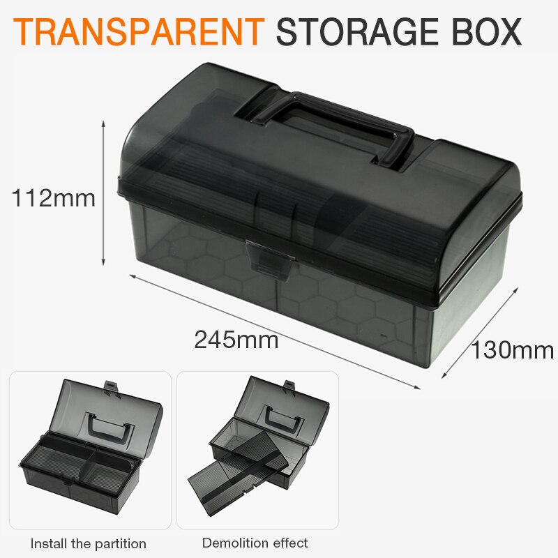 Removable Plastic Portable Parts Box Screw Storage Box Metal Parts Hardware Tool Screwdriver Auto Repair Tool Box: STORAGE BOX