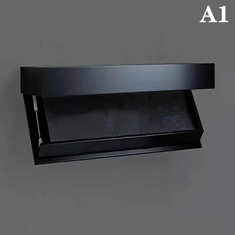 Con compartimento secreto, estante flotante oculto, almacenamiento montado en la pared, muebles ocultos, estante de con solapa mágica: Negro